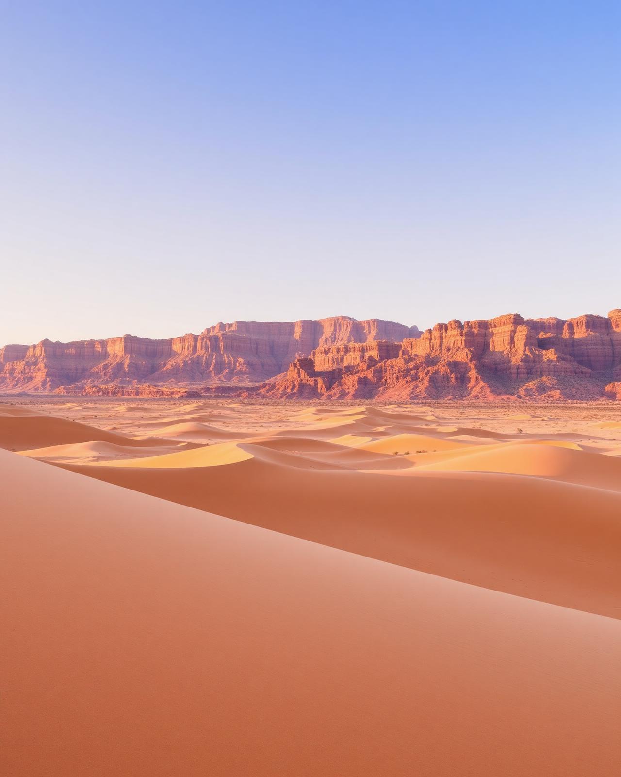 Deserto ao entardecer